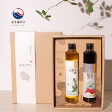 국산 냉압착 생들기름 만능고추간장 300ml 2병 선물세트 [ 농부플러스 ]