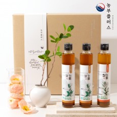 [ 농부플러스 ] 국산 저온압착 들기름 2병 저온압착 참기름 1병 200ml 선물세트